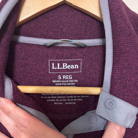 LL Bean Women's Pullover - Eggplant, Size:  Small R - Picture 3 of 5